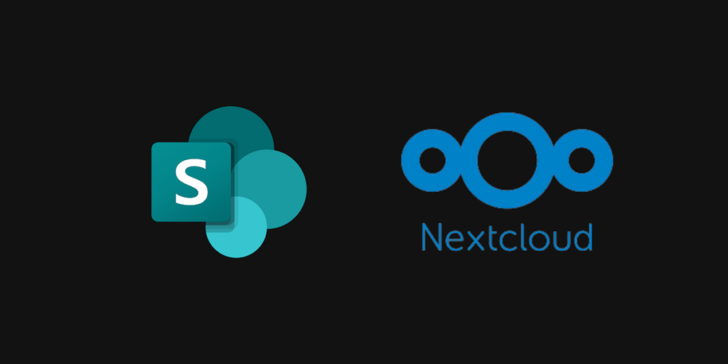 Sharepoint Office 365 ans Sharepoint Alternatives. Sharepoint and Nextcloud Logos